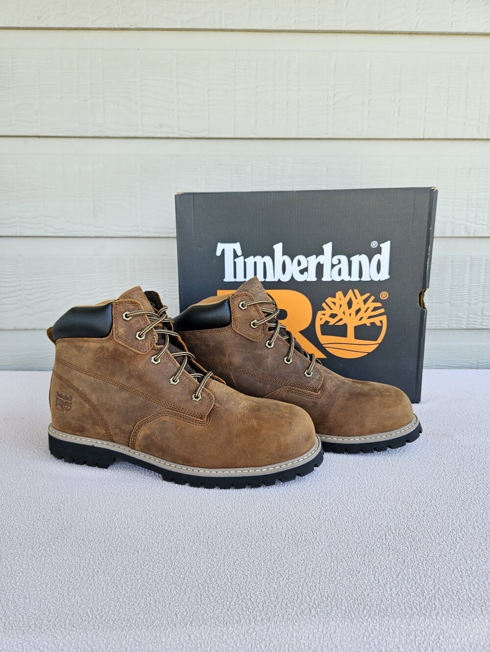 Timberland PRO Gritstone 6" Steel Toe Work Boots Men SZ 10.5 Brown EH SR